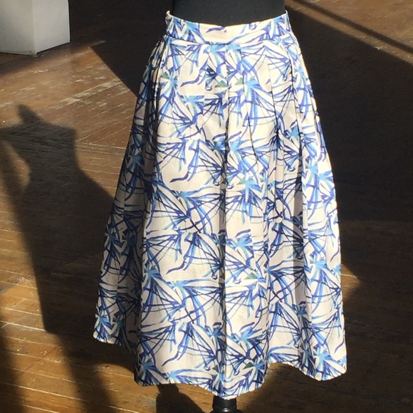 Blues and white Circle skater skirt - Picture 1 of 5